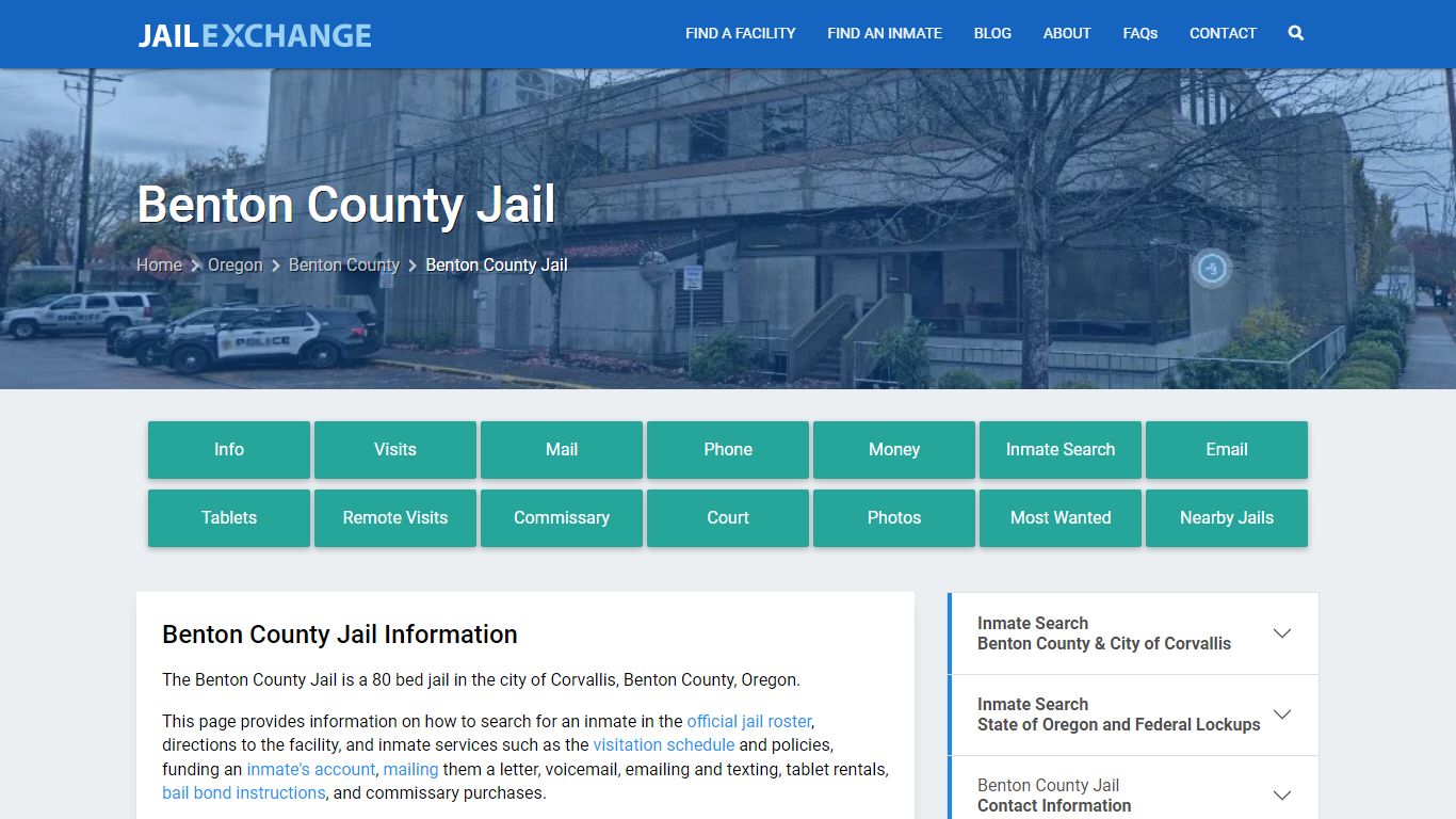 Benton County Jail, OR Inmate Search, Information - Jail Exchange